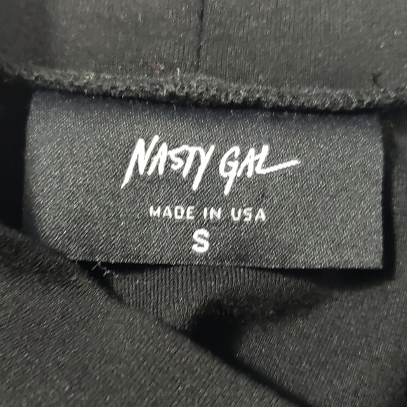 Nasty Gal Black Dress Size Small Mock Neck Long Sleeve Classic Jersey Stretch - Picture 7 of 10